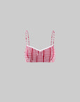 WARDEN EDGE Dessert Print Tank & Gingham Bralette Set