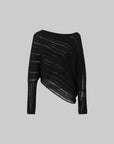 IAMXIAA Asymmetric Off-Shoulder Sheer Knit Top & Maxi Skirt Set