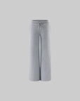 Hydrae Soft Grey Oversized Zip Hoodie & Wide-Leg Drawstring Sweatpants Two-Piece Set