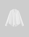 WARDEN EDGE Oversized White Shirt with Embroidery Detail