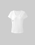 WARDEN EDGE Scoop Neck Graphic Tee Slim Fit - PINKPARKS