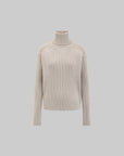 Rase le sol Ribbed High-Neck Sweater - PINKPARKS