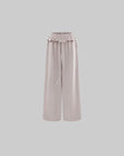 Rase le sol Veste zippée courte & Ensemble pantalon large