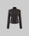 Hydrae Buckle Collar Moto Jacket & Layered Lace Skirt Set