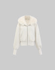 Rase le sol Faux Fur-Trimmed Hoodie Jacket - PINKPARKS