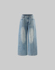 WARDEN EDGE Crystal Embellished Wide-Leg Denim Pants
