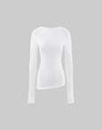 WARDEN EDGE デコンストラクテッドスリムフィットロングスリーブTシャツ