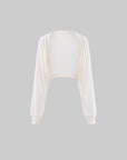 Hydrae Ensemble cardigan superposé, caraco & Pantalon large en satin