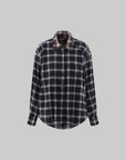 WARDEN EDGE Contrast Plaid Oversized Shirt