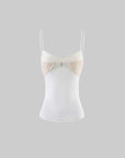 Rase le sol Lace-Trim Ruched Camisole Top