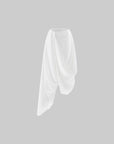 0122stepll Draped Asymmetric Maxi Skirt