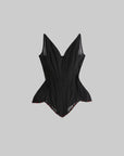 DOINDULGE Black Mesh Corset Bandeau Top