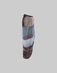 0122stepll Sheer Printed Draped Maxi Skirt