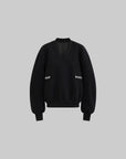 WARDEN EDGE Oversized V-Neck Sweatshirt with Embroidered Logo - PINKPARKS