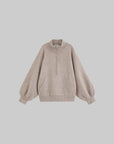 WARDEN EDGE High Neck Oversized Half-Zip Sweater - PINKPARKS
