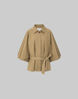 IAMXIAA Veste trench décontractée à ceinture