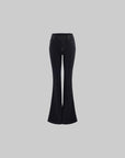 Rase le sol Pantalon en jean évasé à bords bruts
