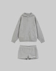 WARDEN EDGE Oversized Hoodie & Shorts Set - Streetwear-Inspired Design