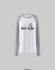 Rase le sol Contrast Raglan Graphic Long Sleeve Top & Low-Rise Shorts Set