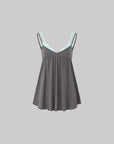 IAMXIAA Lace Trim Layered Cami Babydoll Swing Tank Top