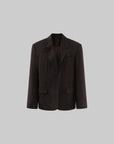 ROVENTE Tailored Pinstripe Suit Set with Blazer Corset and Wide Leg Pants