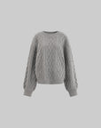 WARDEN EDGE Grey Lazy Chic Sweater Set - PINKPARKS