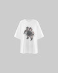 Rase le sol Faded Flower Graphic Oversized Cotton T-shirt