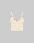 DreamyNerd Cream Lace Bow Camisole