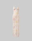 DreamyNerd Floral Sheer Backless Slip Dress - PINKPARKS