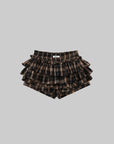 WARDEN EDGE Layered Mini Skirt with Drawstring Detail