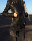 Rase le sol Quilted Asymmetric Down Jacket
