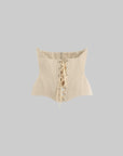 WARDEN EDGE Long-Sleeve T-Shirt Tied-Waist Corset Set - PINKPARKS