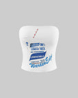 WARDEN EDGE Lowfat Milk Graphic Strapless Tube Top