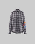 WARDEN EDGE Patchwork Plaid Oversized Shirt