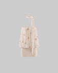 Hydrae Embroidered Chiffon Bubble Mini Dress