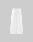 ROVENTE Tailored Wide-Leg Trousers in Textured Linen with Back Flap Pockets - PINKPARKS