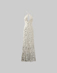 ROVENTE Sequin Halter Maxi Dress with Keyhole Front - PINKPARKS