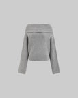 WARDEN EDGE Off-Shoulder Knit Sweater and Shorts Set - PINKPARKS