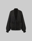Hydrae Oversized Chunky Knit Cardigan & Hooded Cape Set