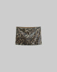 ROVENTE Leopard Sequin Micro Skirt - PINKPARKS