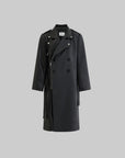 WARDEN EDGE Faux Leather Wool-Blend Overcoat - PINKPARKS