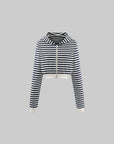 WARDEN EDGE Ensemble à capuche courte rayée et pantalon large