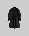 WARDEN EDGE Longline Black Trench Coat