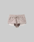 DreamyNerd Contrast Trim Curved Hem Shorts - PINKPARKS