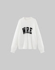 WARDEN EDGE Oversized Knit Sweater with Distressed Bold WRE Logo
