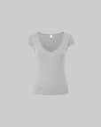 IAMXIAA Soft Fit V-Neck Cap Sleeve Tee