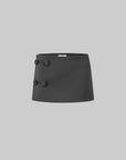 IAMXIAA Toggle Detail Low-Rise Mini Skirt