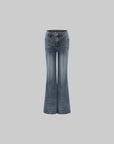 Rase le sol Structured Seam Flared Denim Pants