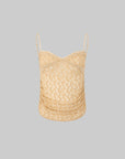 IAMXIAA Haut Cami Froncé en Dentelle