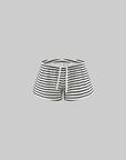 ROVENTE Striped Terry Zip Hoodie & Shorts Set